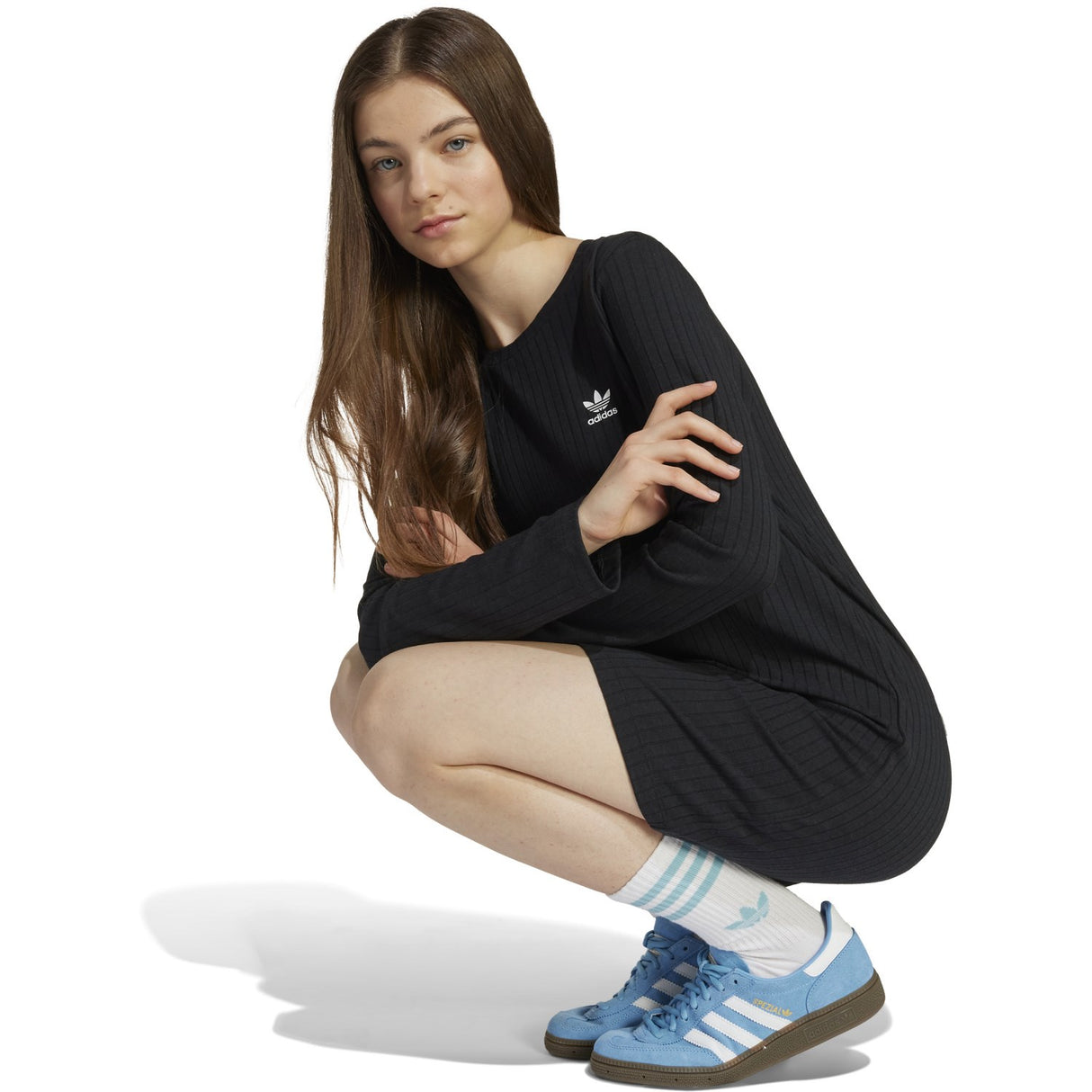 adidas Originals Black/White Wide Rib Dress