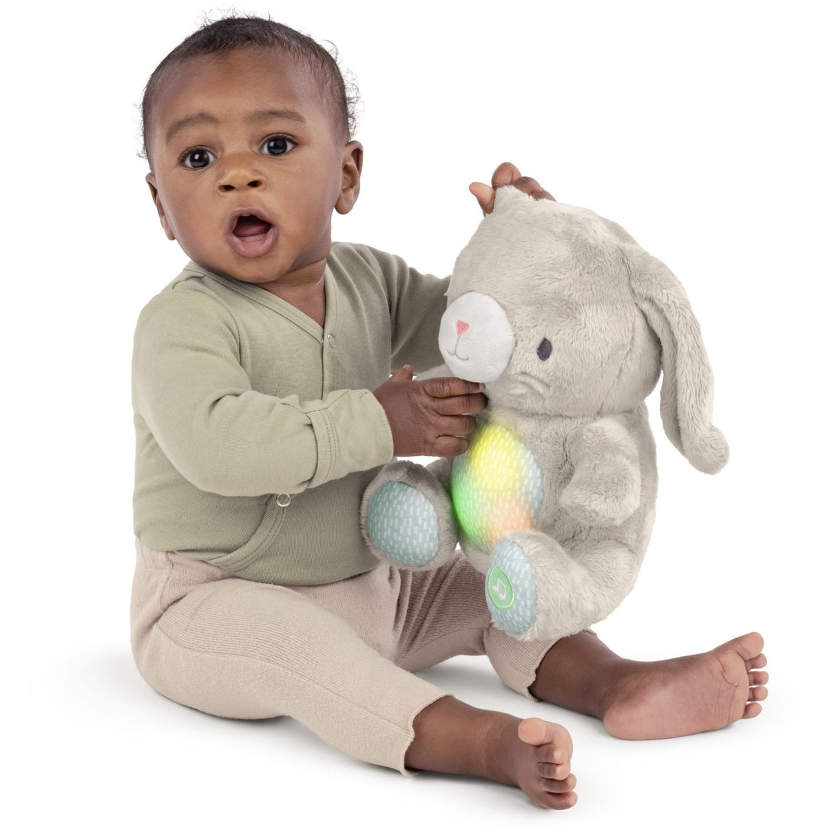 Ingenuity Grey Heart To Hugs™ Sylvi™ Bunny Teddy With Heart Sound And Light