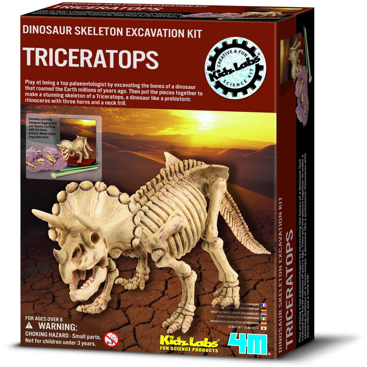 4M Kidz Labs/Dig A Triceratops Skeleton