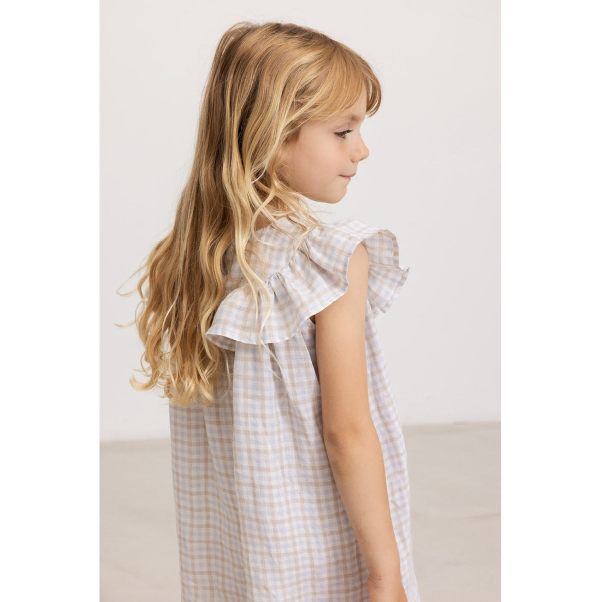 MarMar Fine Linen Summer Check Drine SS Dress