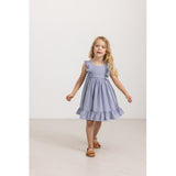 MarMar Fine Cotton Navy Stripe Danita Frill Dress