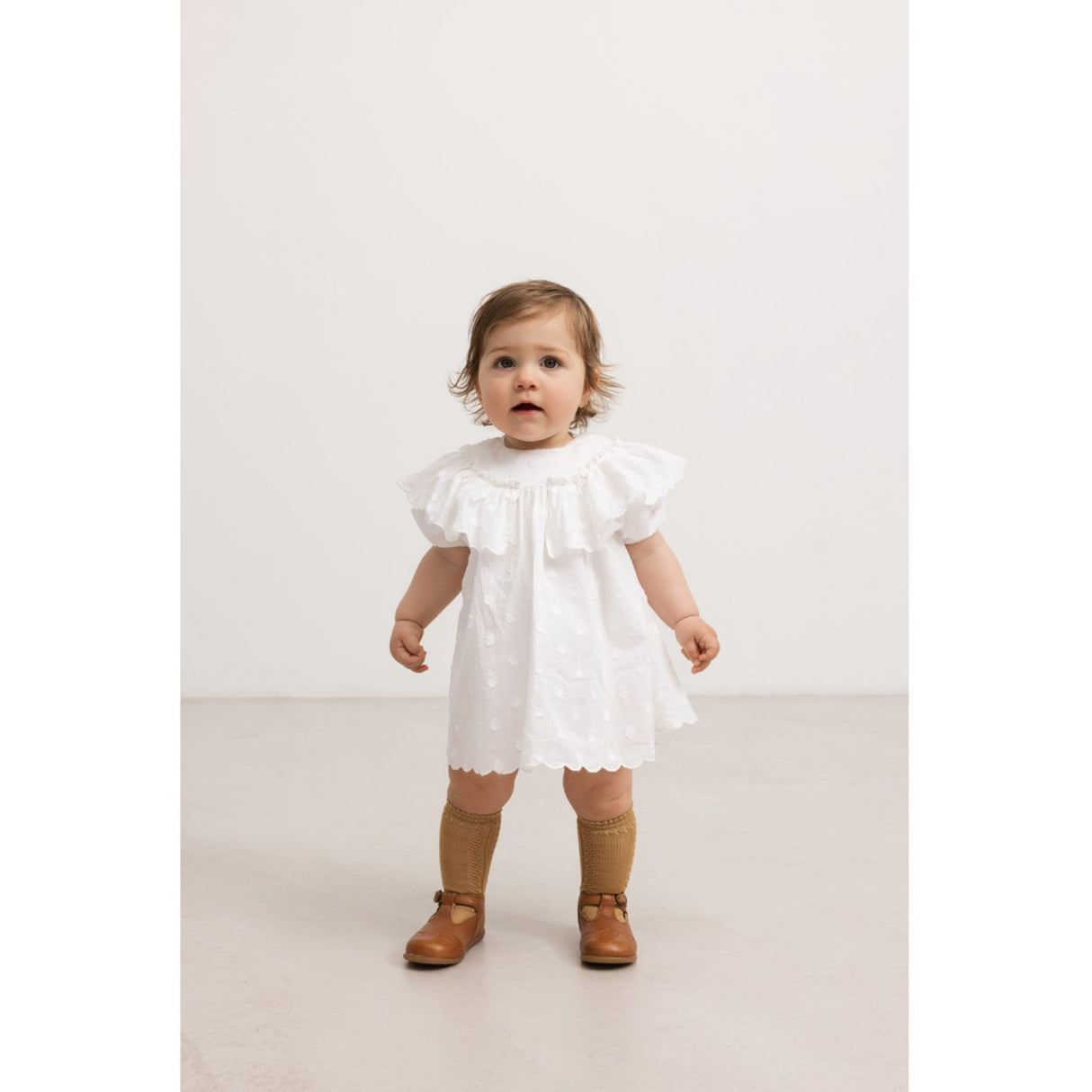 MarMar Dobby Dots Gentle White Delsa B Dress