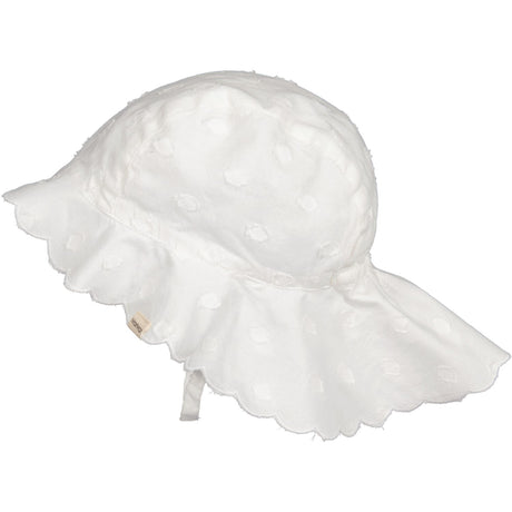 MarMar Dobby Dots Gentle White Alba Baby Long Summer Hat