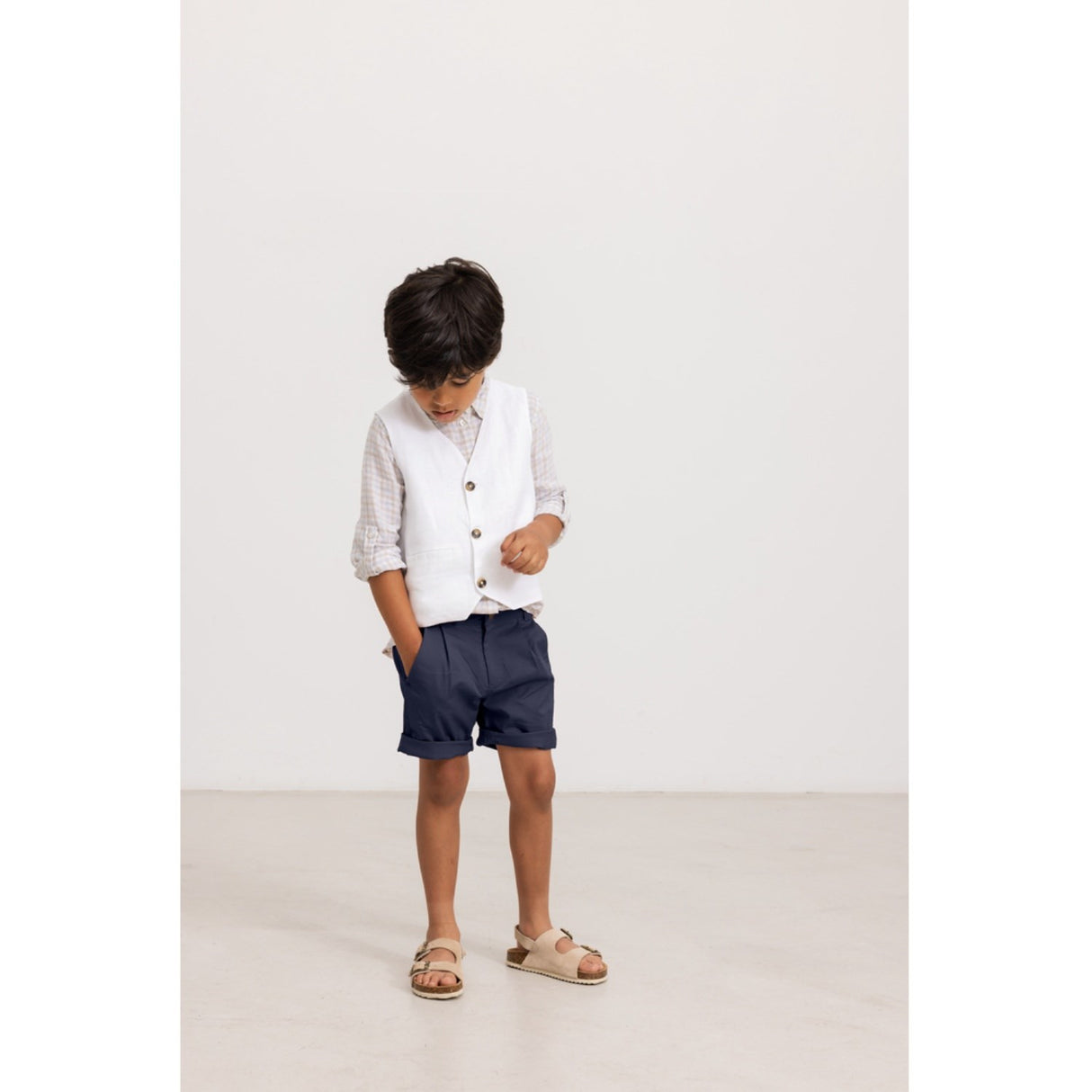 MarMar Fine Linen Summer Check Tommy Shirt