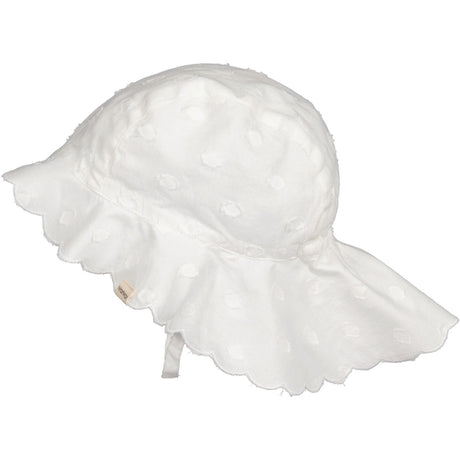 MarMar Dobby Dots Gentle White Alba Baby Long Summer Hat