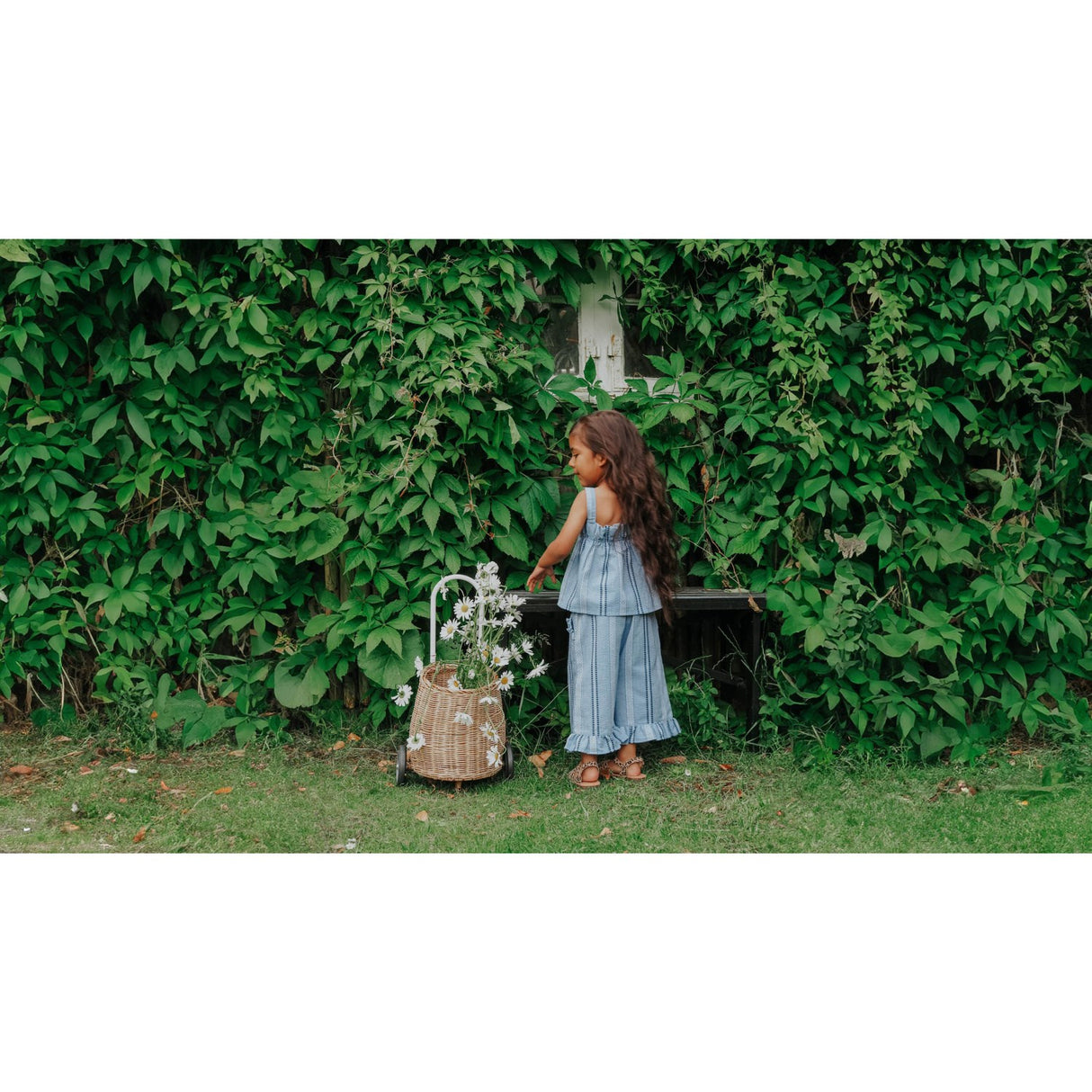 Fliink Navy Amie Ruffle Top