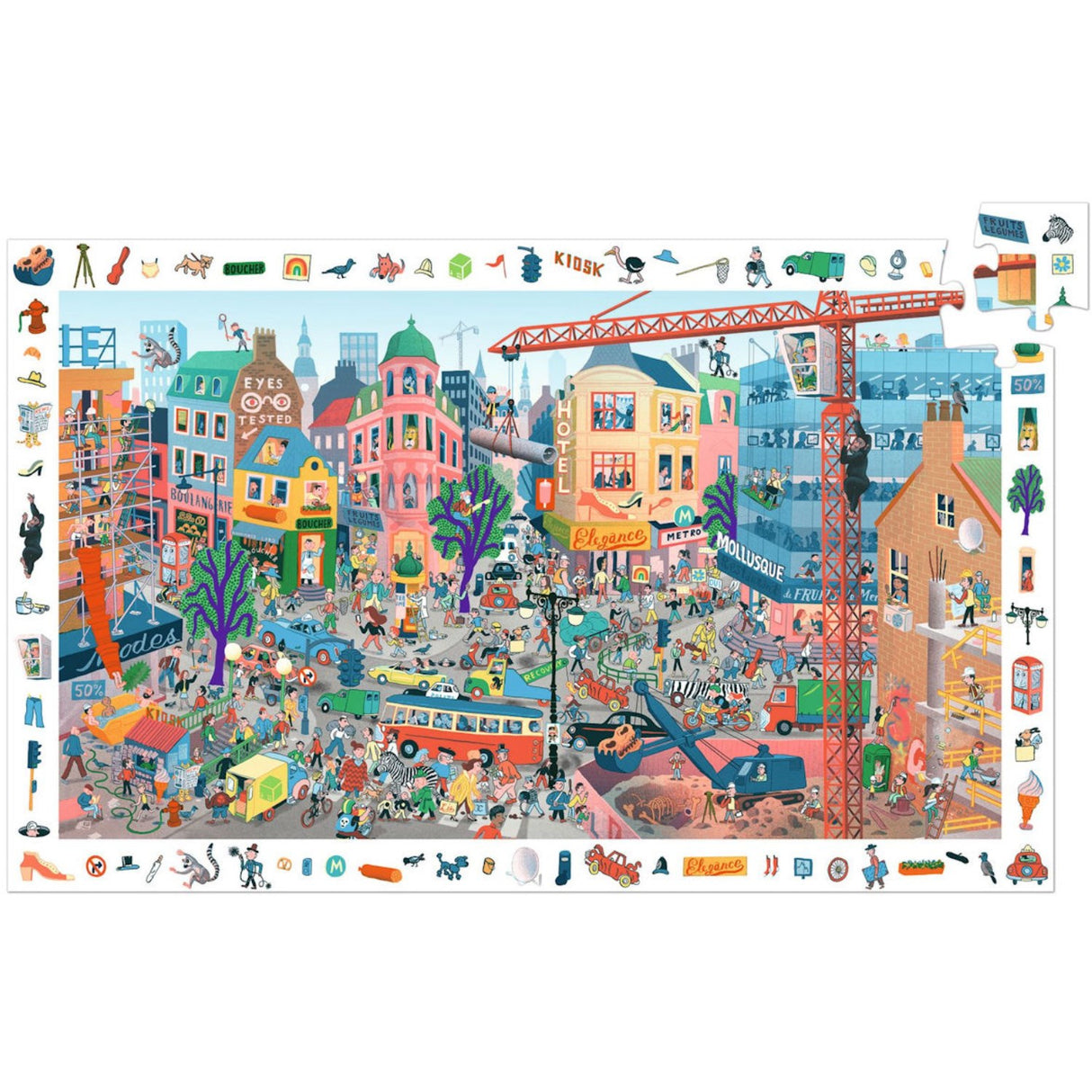 Djeco Observation Puzzle, The City - 200 Pieces