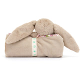 Jellycat Bashful Rabbit, Beige Meadow Blanket