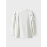 Name It Bright White Nmfjamin Stitch Ls Top Box Noos Wdi