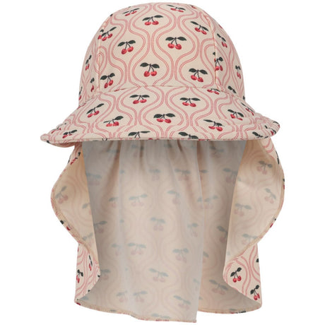 Konges Sløjd Cherry Pink Motif Merle Frill Sun hat Grs