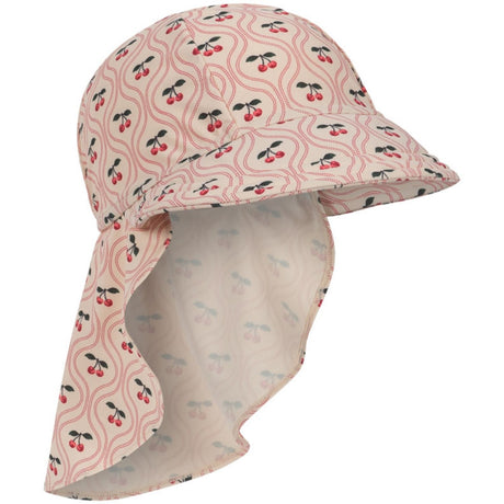 Konges Sløjd Cherry Pink Motif Merle Frill Sun hat Grs
