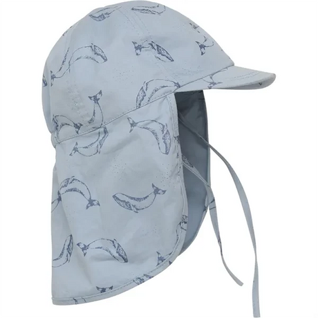 En Fant Sun Hat With Strings Dusty Blue