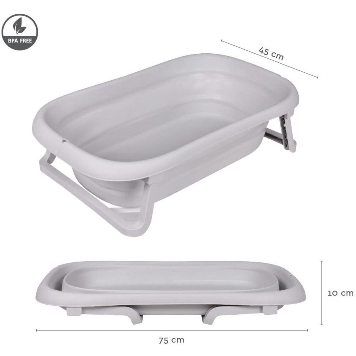 Nordbaby Grey Baby Bathtub