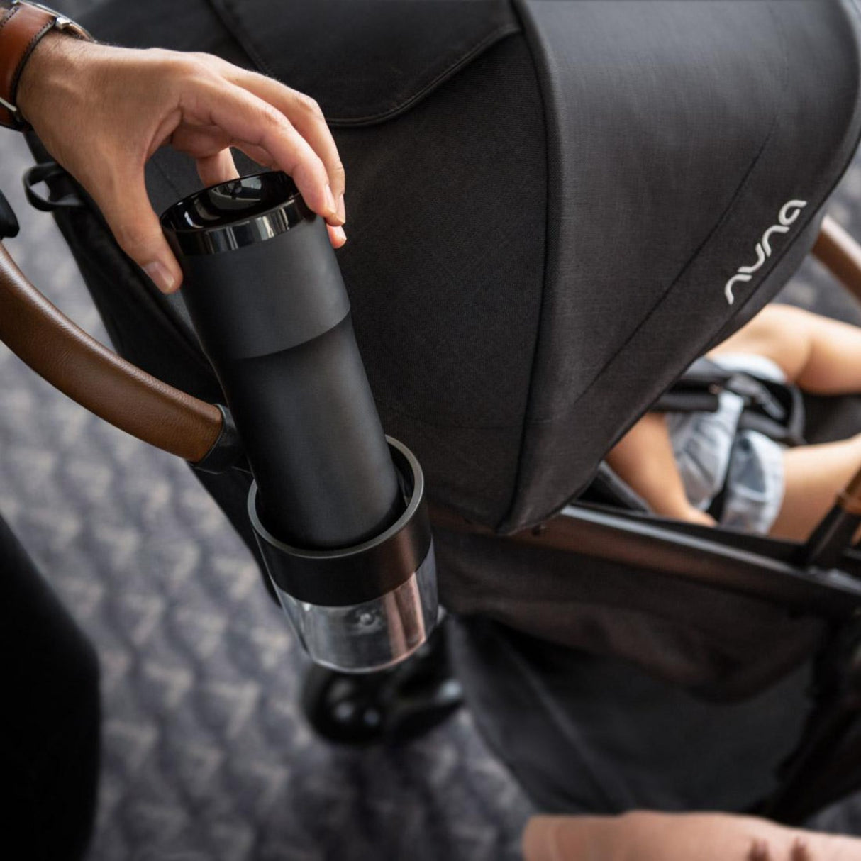 Nuna Black Trvl Cup Holder