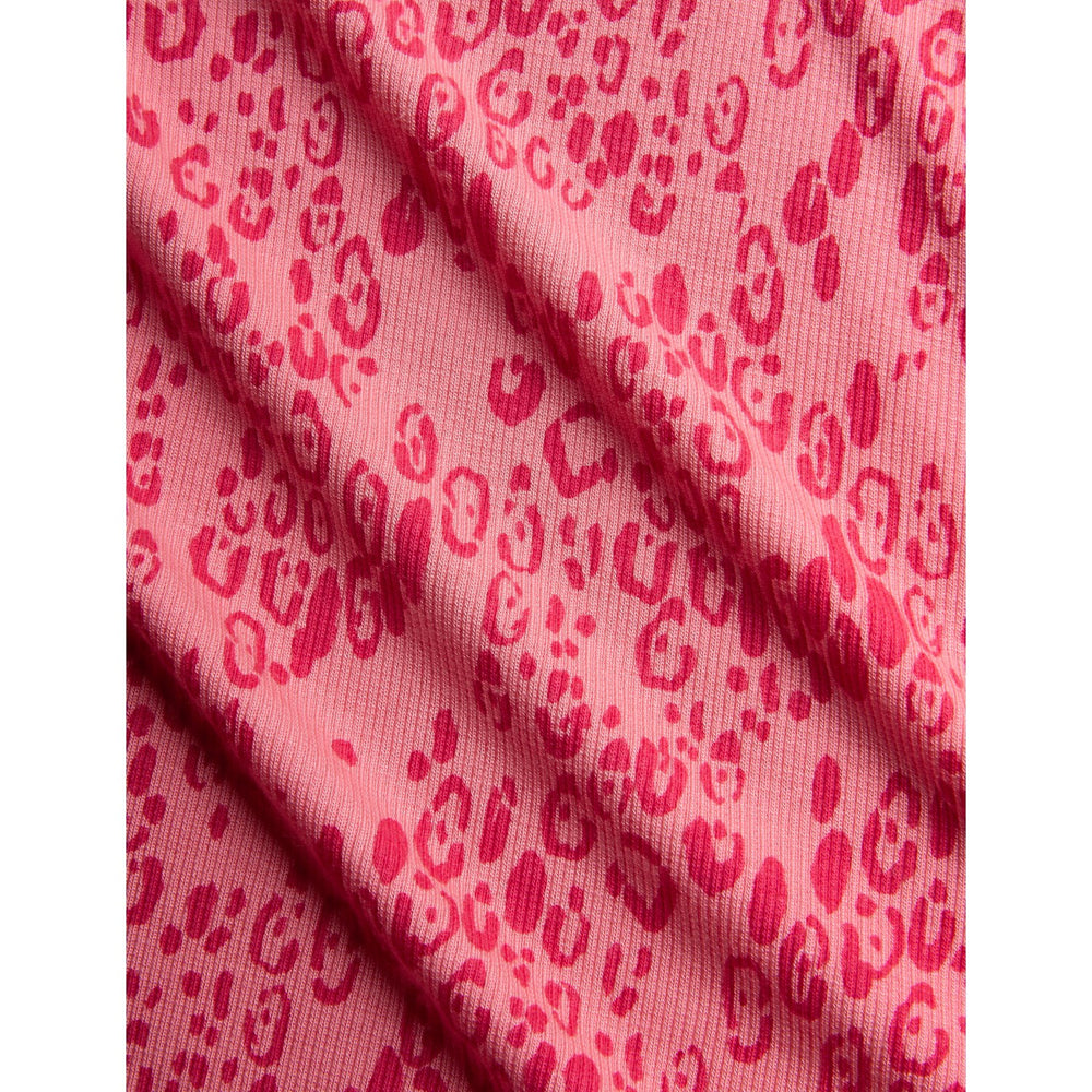 Mini Rodini Pink Mini Leopard AOP Ss Tee