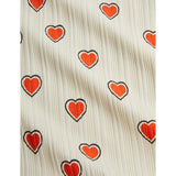 Mini Rodini Offwhite Outlined Hearts AOP Dress