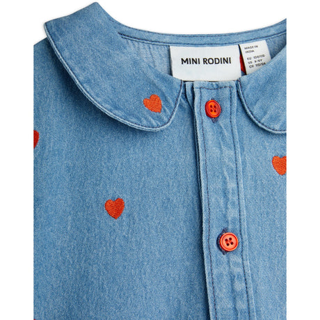 Mini Rodini Blue Mini Hearts Aoe Woven Dress