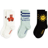 Mini Rodini Multi Camp Rodini 3-Pack Socks