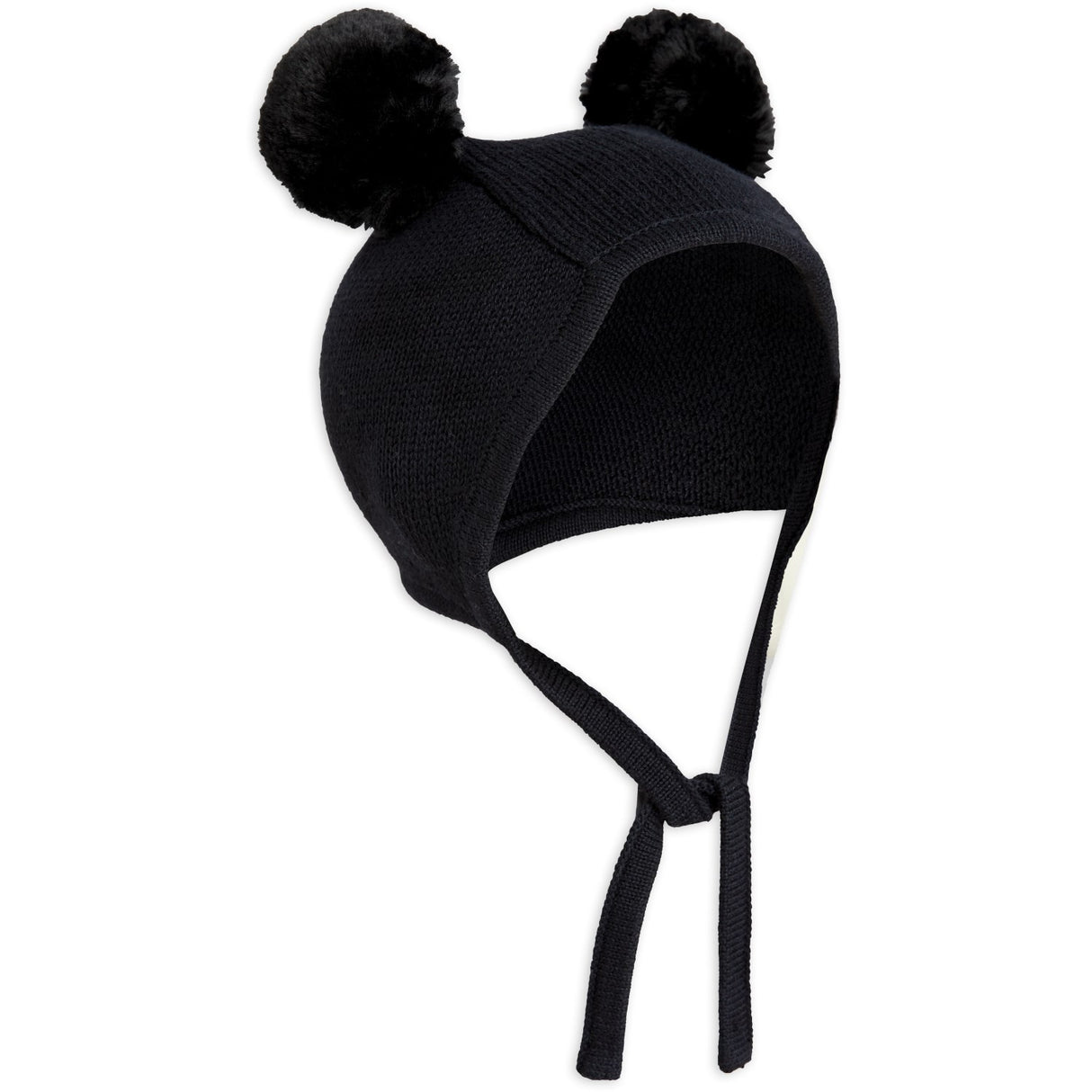 Mini Rodini Black Fine Knit Baby Hat