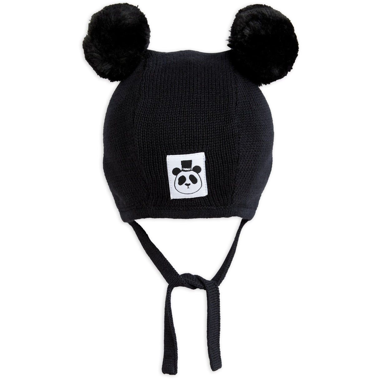 Mini Rodini Black Fine Knit Baby Hat