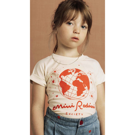 Mini Rodini Offwhite Mini Rodini Society Sp Ss Tee