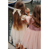 Konges Sløjd Pearled Ivory Velvet Bow Pearly Hair Clip