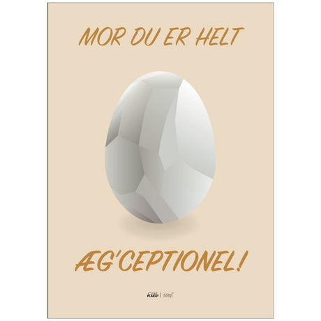 Poster & Frame Citatplakat - Du Er Æg'ceptionel