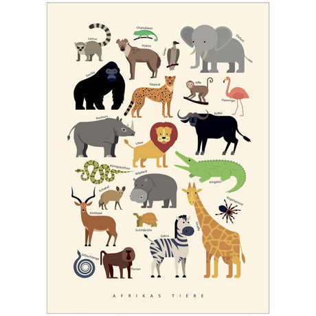 Poster & Frame Citatplakat - Afrikas Tiere