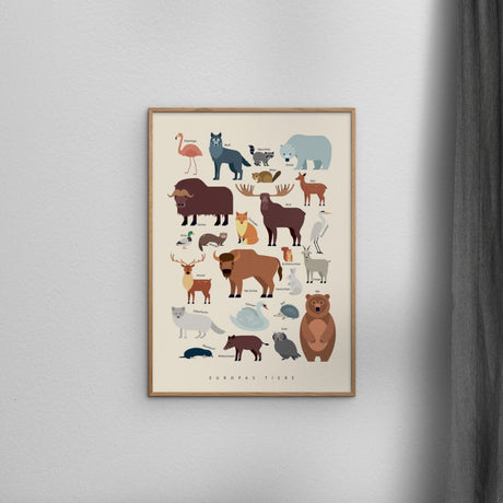 Poster & Frame Citatplakat - Europas Tiere