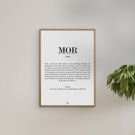 Poster & Frame Citatplakat - Mor Definition