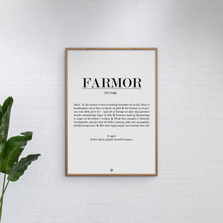 Poster & Frame Citatplakat - Farmor Definition