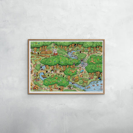 Poster & Frame Rasmus Klump - In Skoven Farve