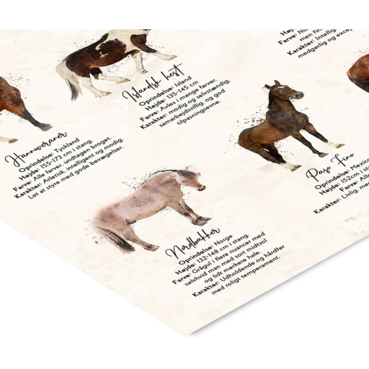 Poster & Frame Simon Holst - En Poster With Heste - Sten