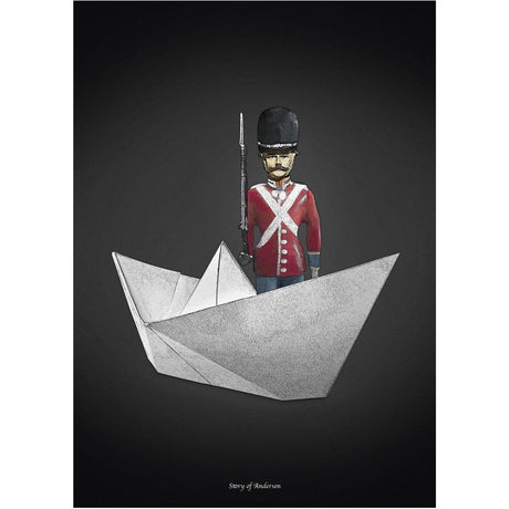 Poster & Frame Story Of Andersen - Den Standhaftige Tindsoldat - Hvid/Sort Baggrund