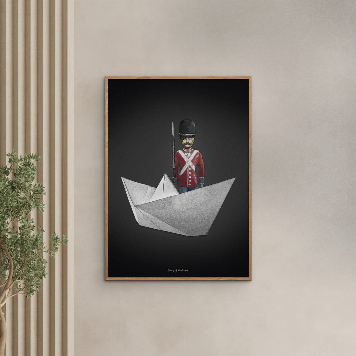 Poster & Frame Story Of Andersen - Den Standhaftige Tindsoldat - Hvid/Sort Baggrund