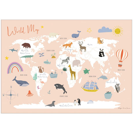 Poster & Frame Wild Apple - Explore The World Map