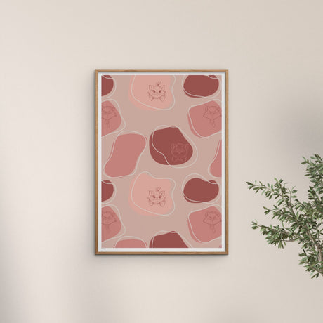 Poster & Frame Disney - Pink & Red Aristocats