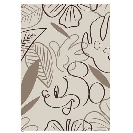 Poster & Frame Disney - Brown Leaves Mickey