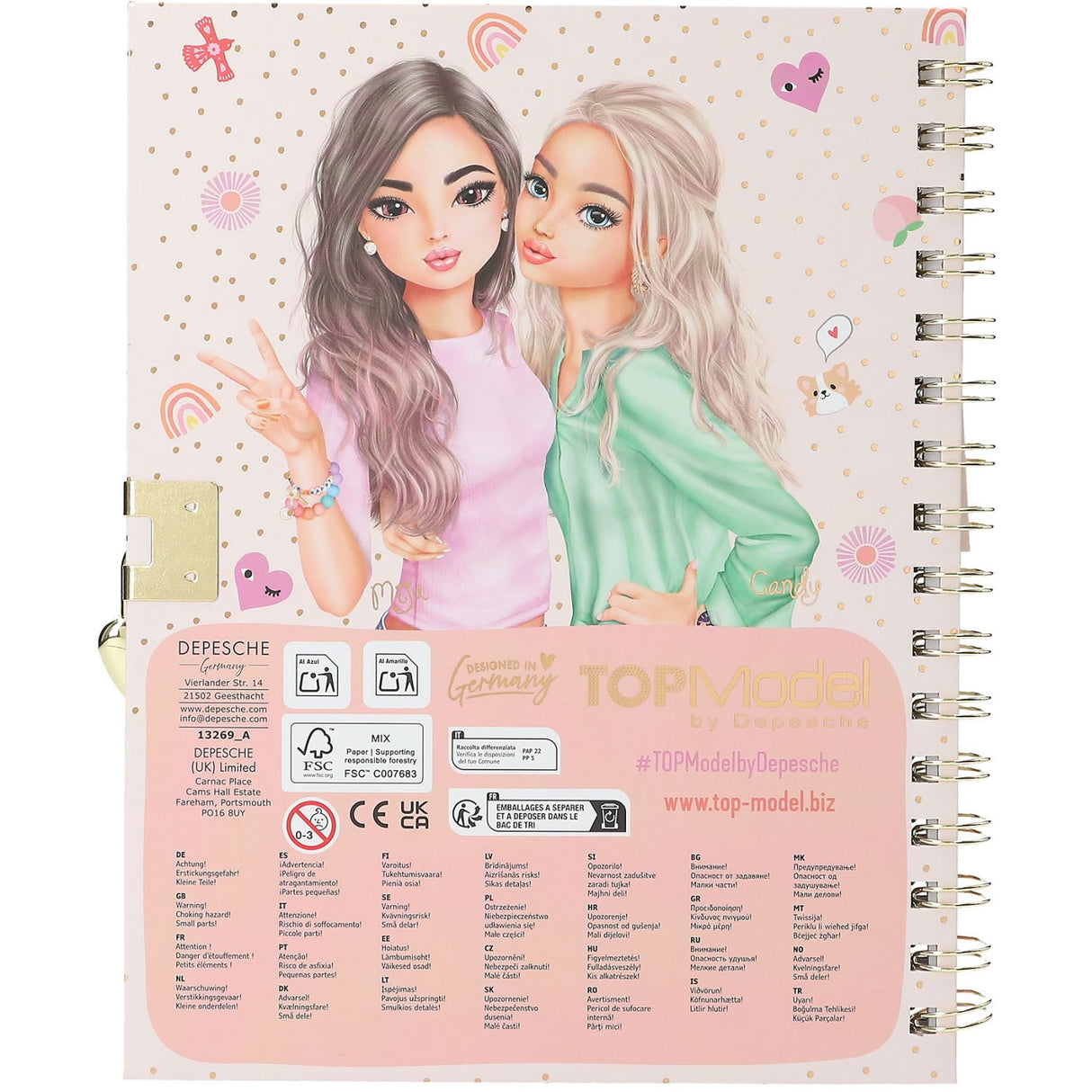 TOPModel Diary M/lås And Armbånd