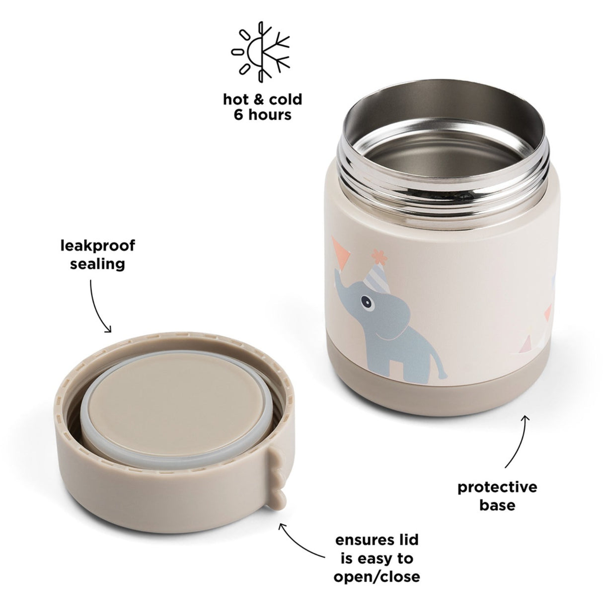 DonebyDeer Sand Thermal Food Jar Celebration 300 Ml