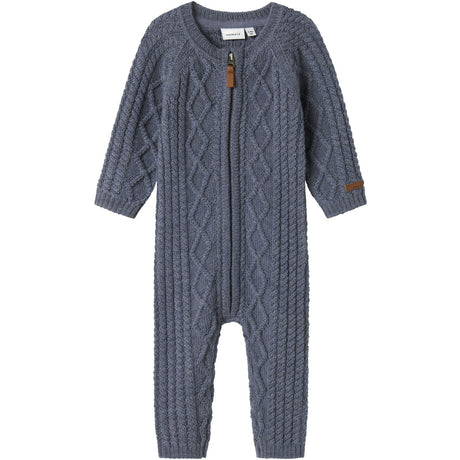Name It Folkstone Gray Nbmwrilla Wool Ls Knit Suit