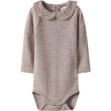 Name It Shadow Gray Nbfwang Wool Needle Ls Body W/Collar