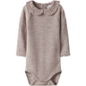 Name It Shadow Gray Nbfwang Wool Needle Ls Body W/Collar