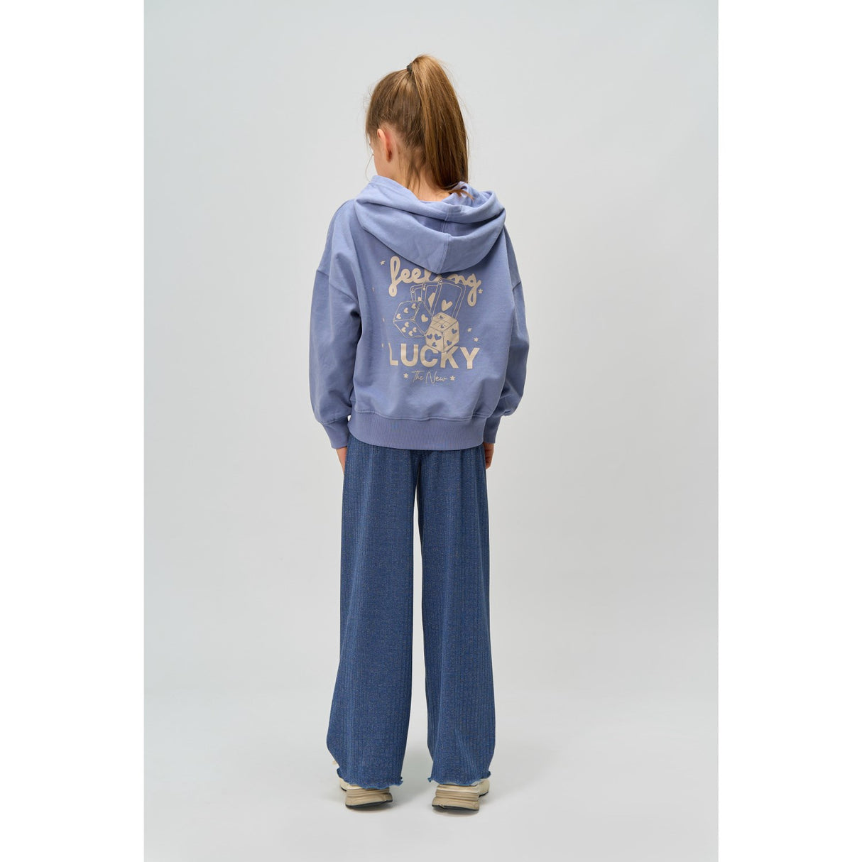 The New Navy Blazer Rina Wide Glitter Rib Pants