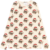 The New Gardenia Cat AOP Holiday Adult Rib Night Set