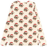 The New Gardenia Cat AOP Holiday Adult Rib Night Set