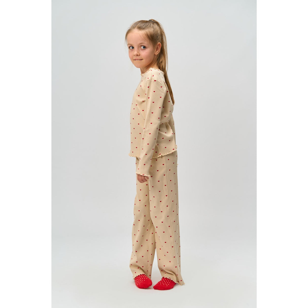 The New Gardenia AOP Holiday Heart Rib Night Set