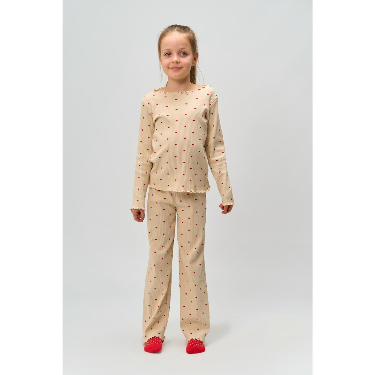 The New Gardenia AOP Holiday Heart Rib Night Set