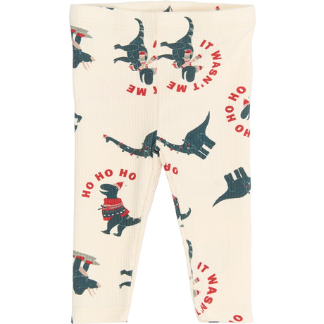 THE NEW Siblings Gardenia Dino AOP Holiday Rib Leggings