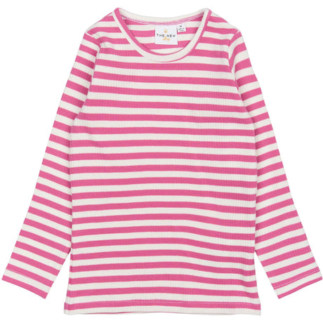 THE NEW Siblings Ibis Rose Striped Fro L_S Rib Tee